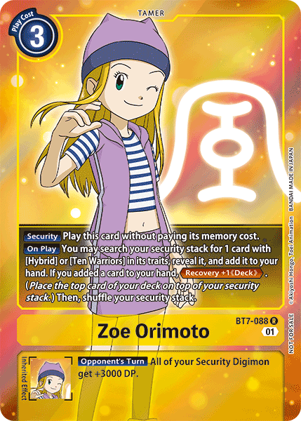 Zoe Orimoto BT7-088 (Box Topper)-Kantocards