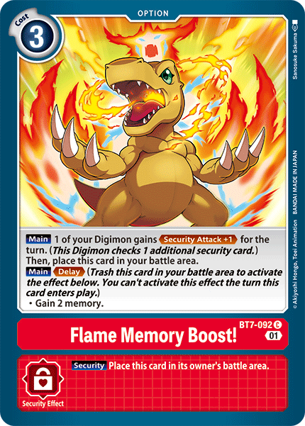 Flame Memory Boost! BT7-092-Kantocards