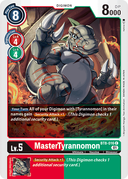MasterTyrannomon BT8-016-Kantocards