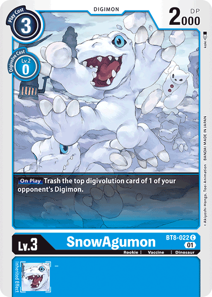 SnowAgumon BT8-022-Kantocards