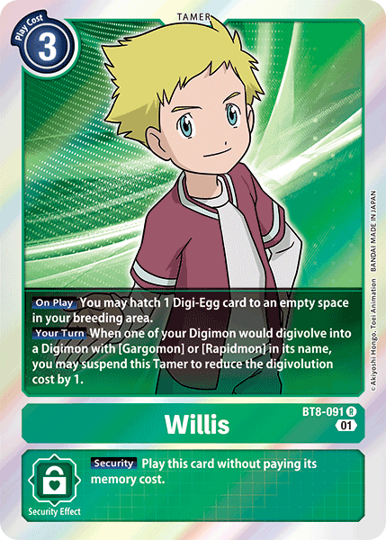 Willis BT8-091-Kantocards