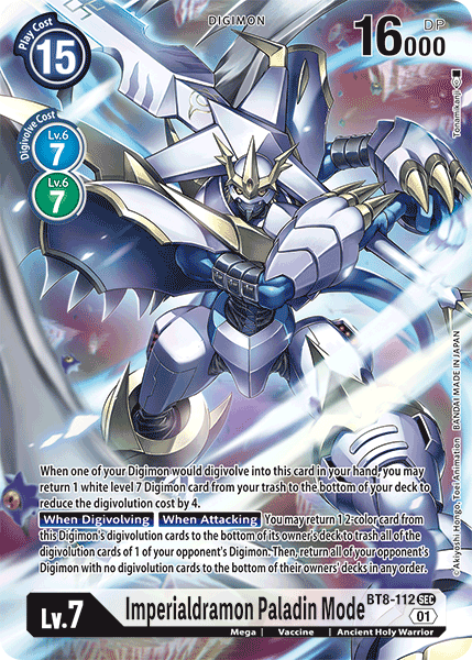 Imperialdramon Paladin Mode (Arte Alterno) BT8-112-Kantocards