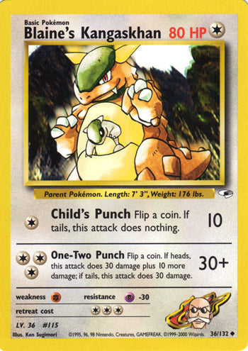 Blaine's Kangaskhan 36/132-Kantocards