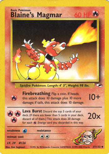 Blaine's Magmar 37/132-Kantocards