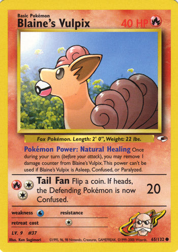 Blaine's Vulpix 65/132-Kantocards