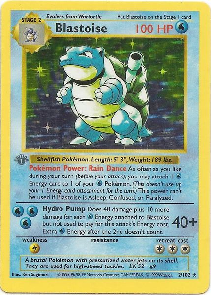 BLASTOISE 2/102 - 1ST EDITION-Kantocards