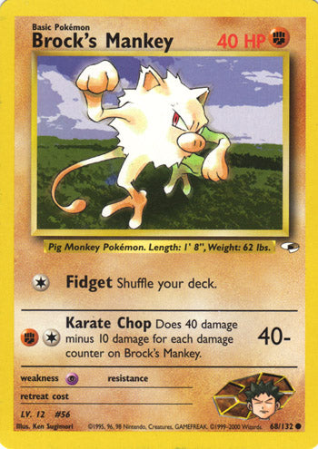 Brock's Mankey 68/132-Kantocards