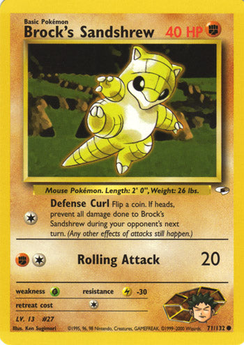 Brock's Sandshrew 71/132-Kantocards