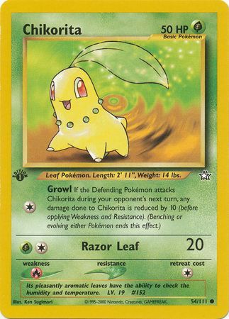 Chikorita 54/111 - 1st Edition-Kantocards