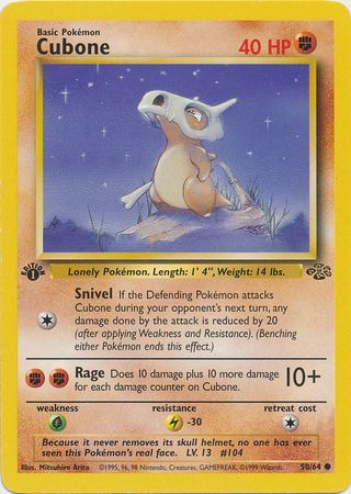 Cubone 50/64 - 1st Edition-Kantocards