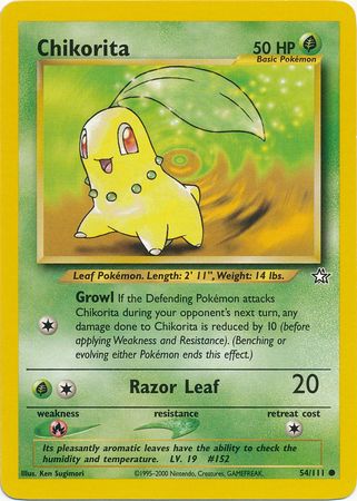 Chikorita 54/111-Kantocards