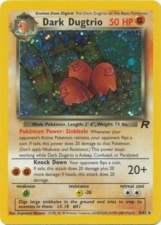 Dark Dugtrio 6/82 - Holo-Kantocards