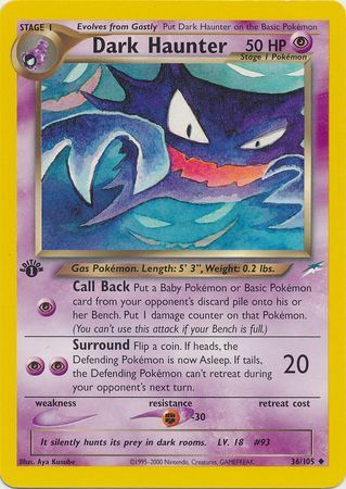 Dark Haunter 36/105 - 1st Edition-Kantocards