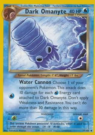 Dark Omanyte 37/105-Kantocards