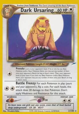 Dark Ursaring 21/105-Kantocards