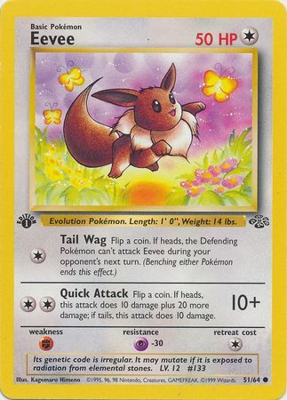 Eevee 51/64 - 1st Edition-Kantocards