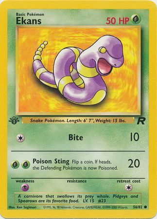 Ekans 56/82 - 1st Edition-Kantocards