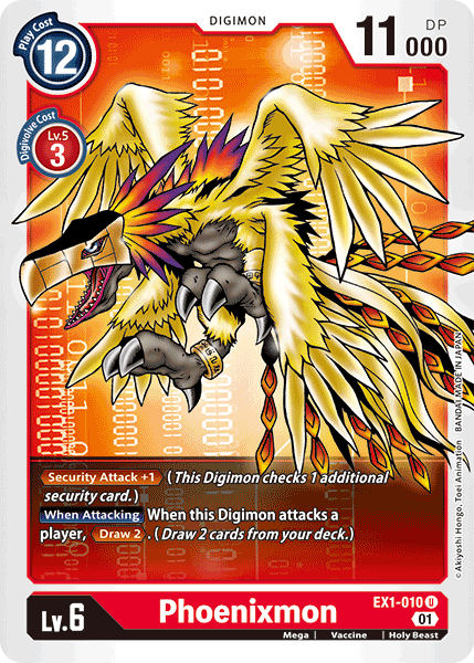 Phoenixmon EX1-010-Kantocards