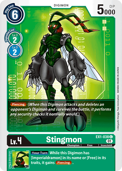 Stingmon EX1-038-Kantocards