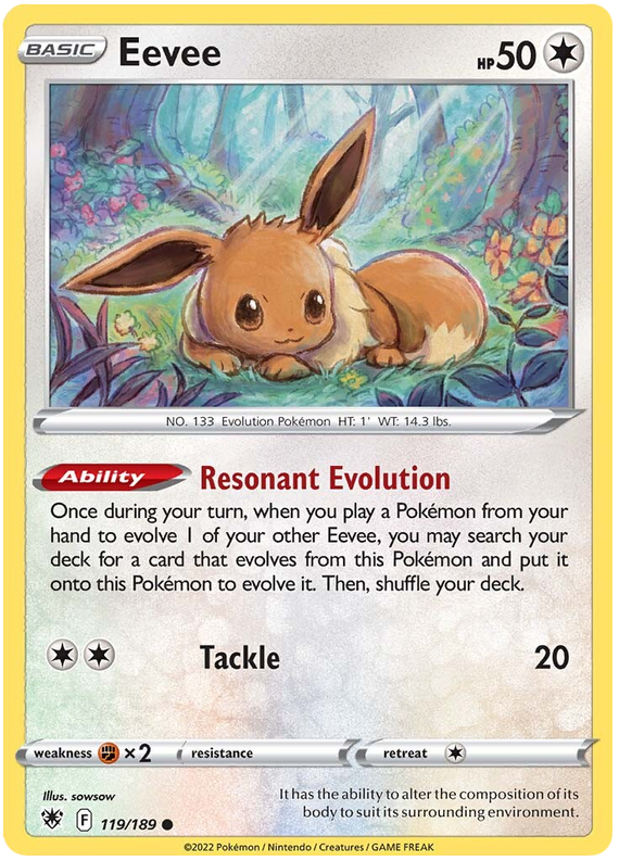 Eevee 119/189-Kantocards