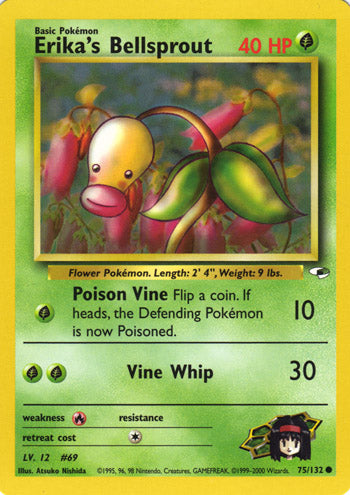 Ericka's Bellsprout 75/132-Kantocards