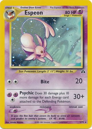 Espeon 1/75 - Holo-Kantocards