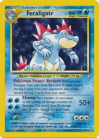 Feraligatr 4/111 - Holo-Kantocards