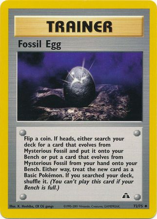 Fossil Egg 72/75-Kantocards