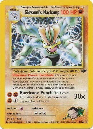 Giovanni's Machamp 6/132 - Holo-Kantocards