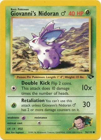 Giovanni's Nidoran (M) 76/132-Kantocards