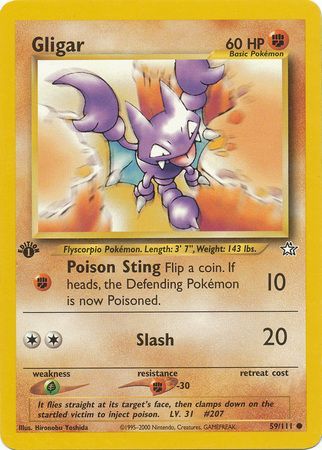Gligar 59/111 - 1st Edition-Kantocards