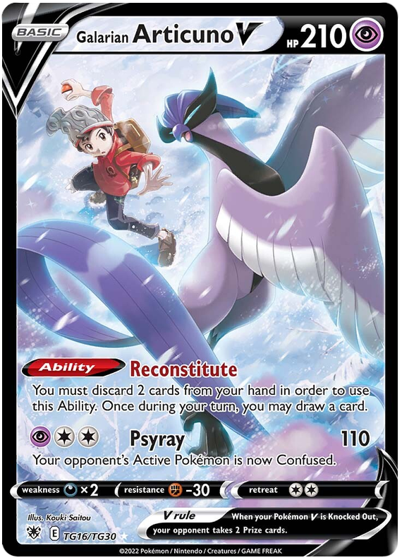 Galarian Articuno V TG16/TG30-Kantocards