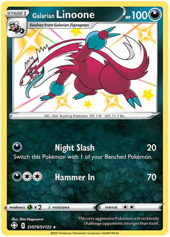 Galarian Linoone SV079/SV122-Kantocards