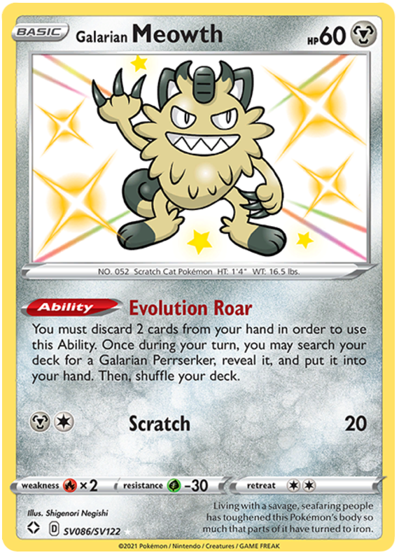 Galarian Meowth SV086/SV122-Kantocards
