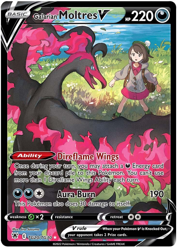 Galarian Moltres V TG20/TG30-Kantocards