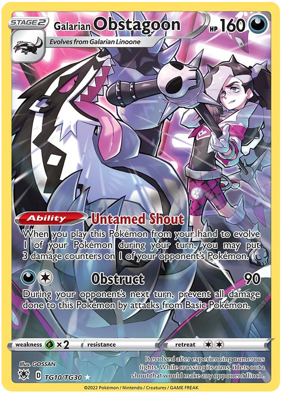 Galarian Obstagoon TG10/TG30-Kantocards