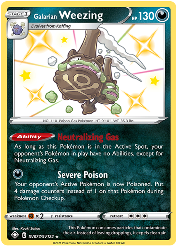 Galarian Weezing SV077/SV122-Kantocards