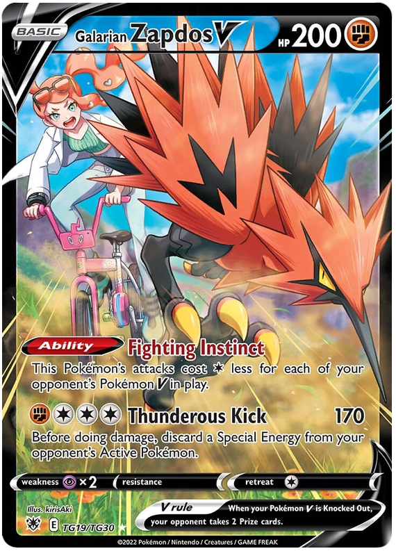 Galarian Zapdos V TG19/TG30-Kantocards