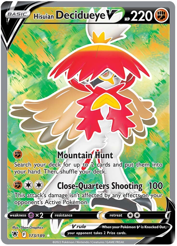 Hisuian Decidueye V 173/189-Kantocards