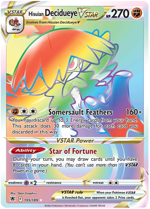 Hisuian Decidueye VSTAR 195/189-Kantocards