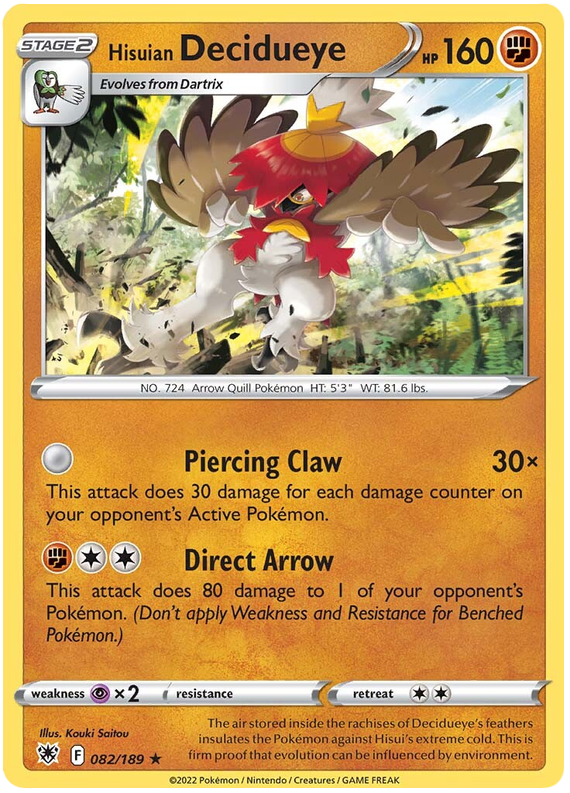 Hisuian Decidueye 082/189 - Holo-Kantocards