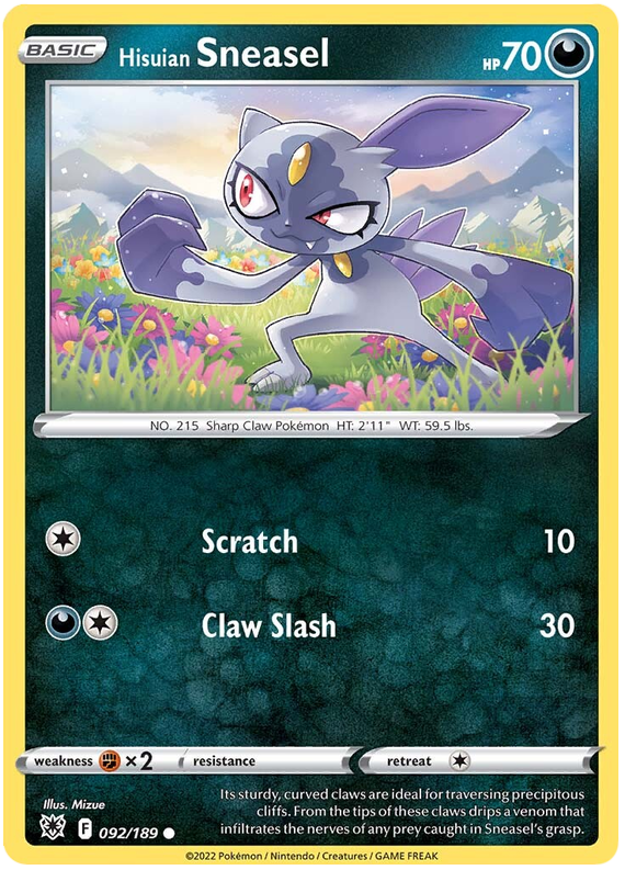 Hisuian Sneasel 092/189-Kantocards