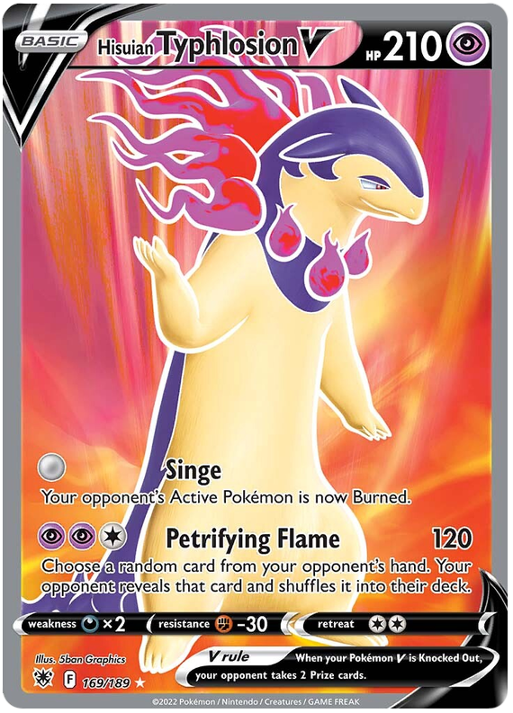 Hisuian Typhlosion V 169/189-Kantocards