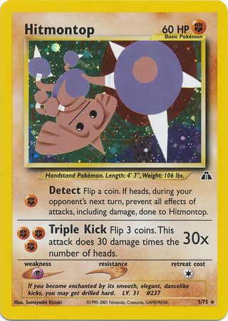 Hitmontop 3/75 - Holo-Kantocards