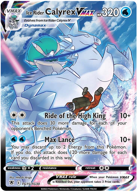 Ice Rider Calyrex VMAX TG15/TG30-Kantocards