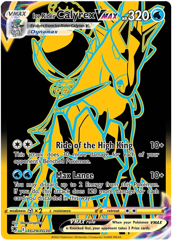 Ice Rider Calyrex VMAX TG29/TG30-Kantocards
