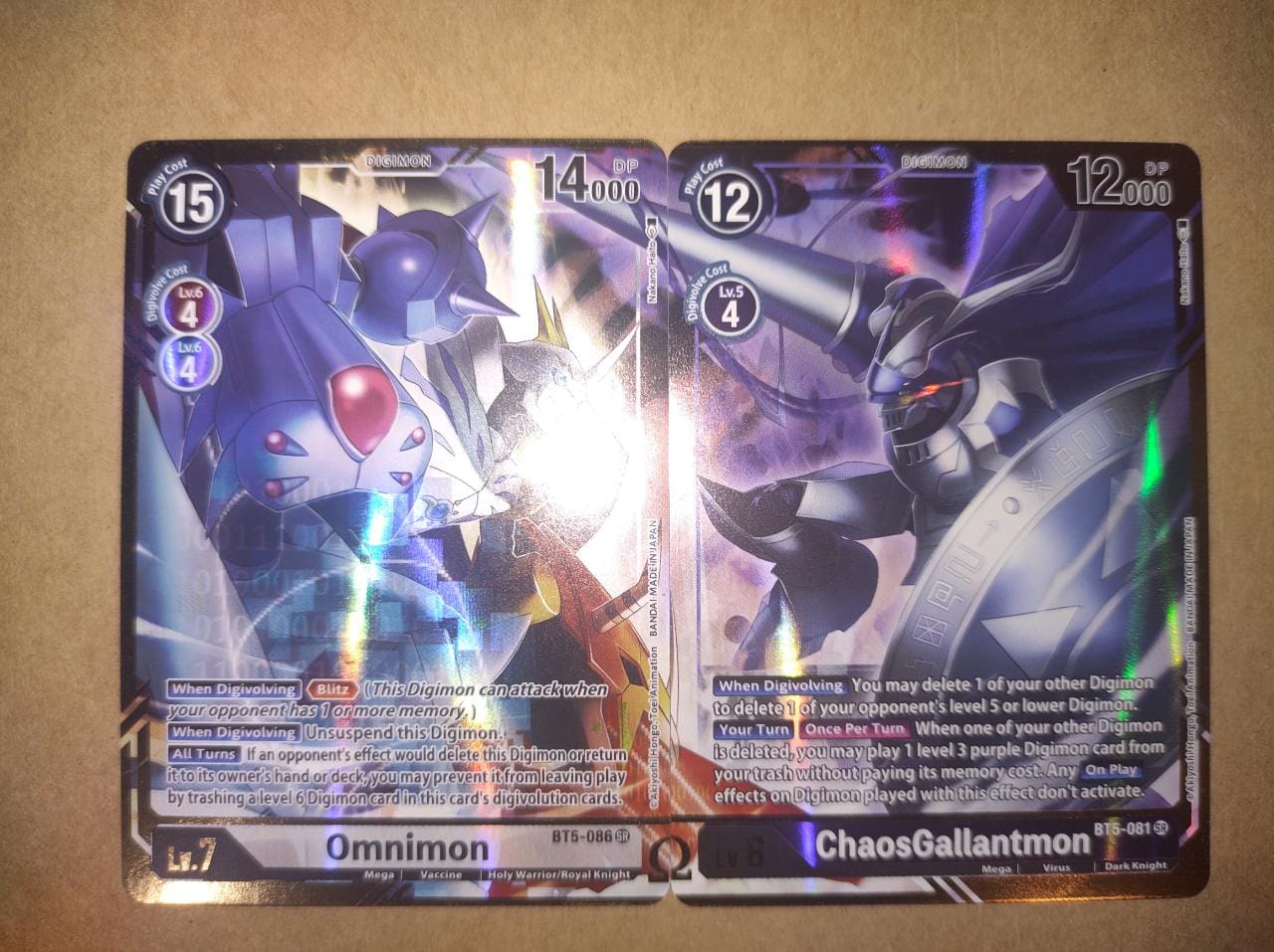 Omnimon BT5-086 / ChaosGallantmon BT5-081 (Nakano Haito)-Kantocards
