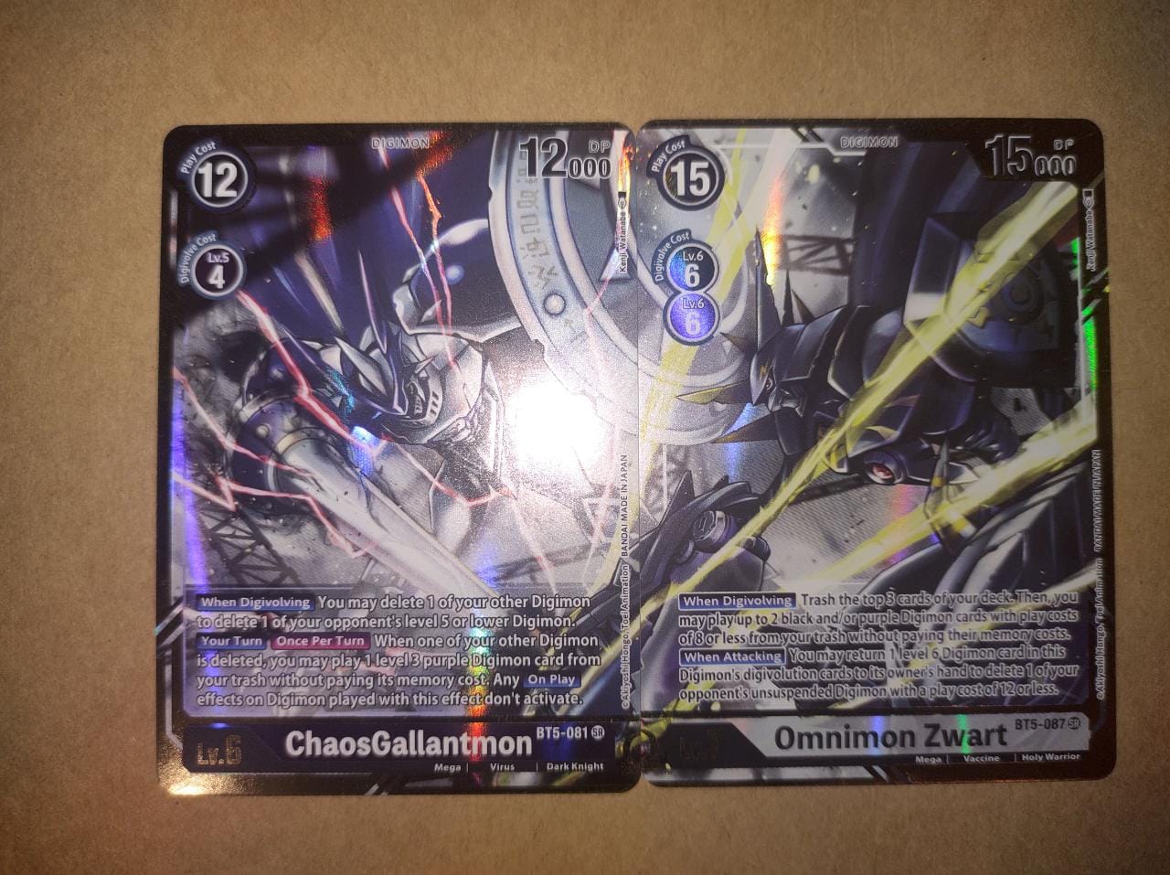 ChaosGallantmon BT5-081 / Omnimon Zwart BT5-087 (Kenji Watanabe)-Kantocards