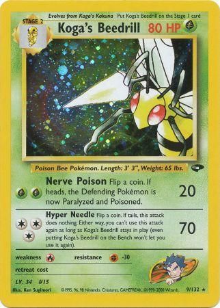Koga's Beedrill 9/132 - Holo-Kantocards