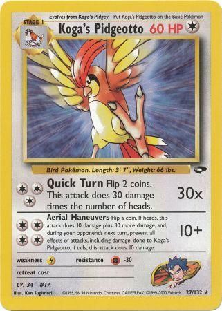 Koga's Pidgeotto 27/132-Kantocards
